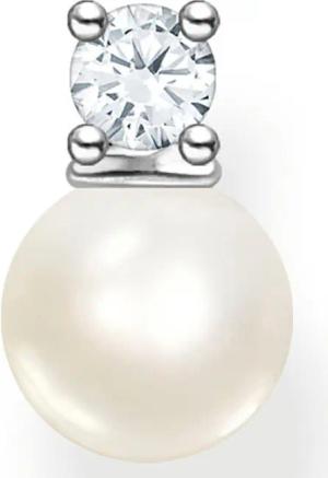 THOMAS SABO Single-Ohrstecker Perle mit weißem
