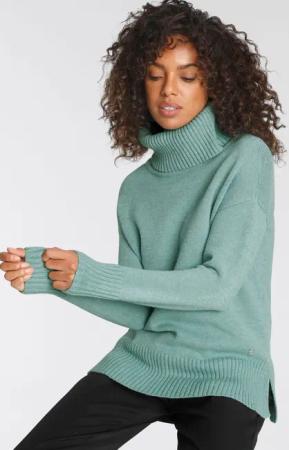 Tamaris Rollkragenpullover mit Rippdetails