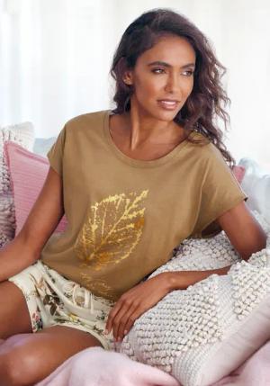 LASCANA Pyjamaoberteil mit Folienprint
