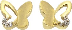 Zeeme Paar Ohrstecker 333 Gold zweifarbig