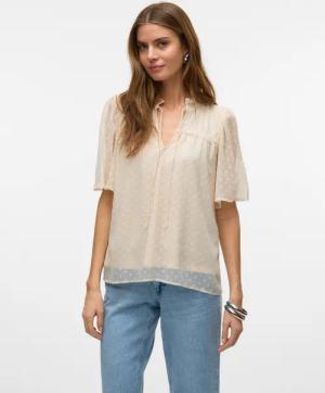 Vero Moda Spitzenbluse VMLEAH SS LACE