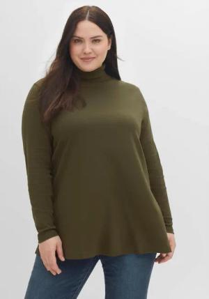 Sheego Langarmshirt Große Größen mit Rollkragen,