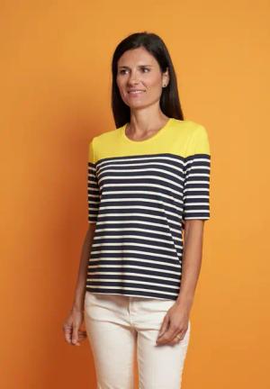 Seidel Moden T-Shirt mit Colorblocking und