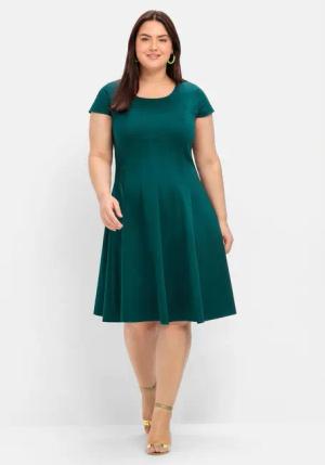 Sheego Cocktailkleid Große Größen in Bahnenform