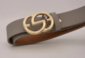 AnnaMatoni Ledergürtel mit goldener Schließe
