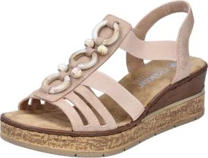 Rieker Keilsandalette Sommerschuh, Plateausandale, Schlupfschuh mit