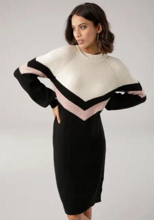Laura Scott Strickkleid figurbetonter Schnitt, aus