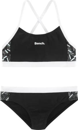 Bench. Bustier-Bikini mit geometrische bedruckten Einsätzen