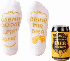 Lucadeau Freizeitsocken mit Spruch "Wenn du