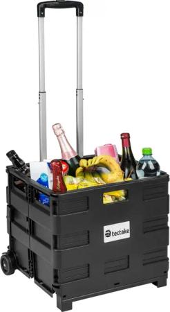 tectake Einkaufstrolley Einkaufswagen klappbar, klappbar