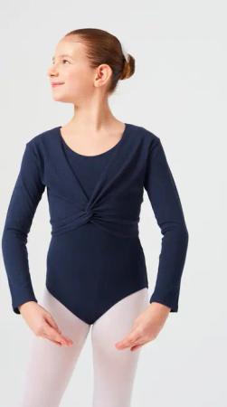 tanzmuster Crop-Top Langarm Ballett Top Mia