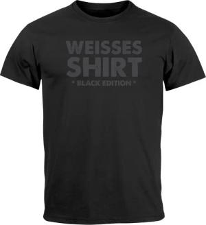 MoonWorks Print-Shirt Herren T-Shirt Weisses Shirt