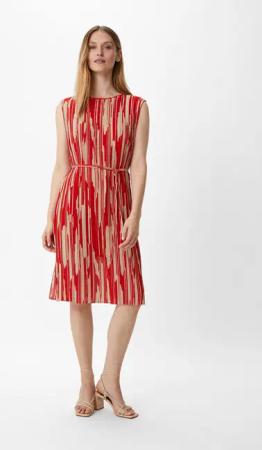 Comma Minikleid Chiffonkleid mit Plisseefalten