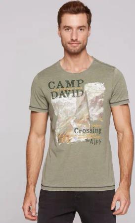 CAMP DAVID T-Shirt mit offenen Kanten