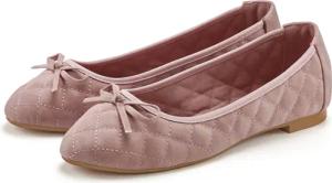 LASCANA Slipper, Schlüpfschuh Ballerina mit Schleifenapplikation