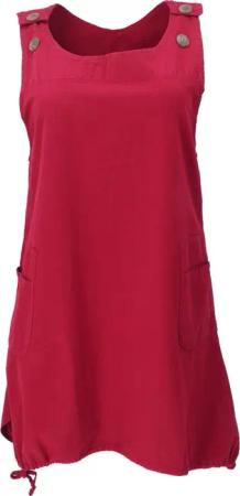 Guru-Shop Midikleid Latzrock, oversize Trägerkleid, Latzkleid,..