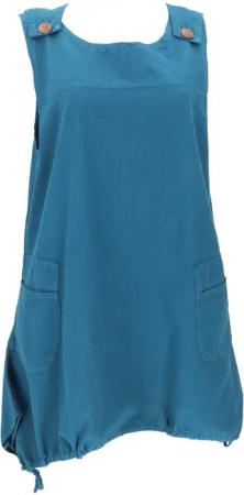 Guru-Shop Midikleid Latzrock, oversize Trägerkleid, Latzkleid,..