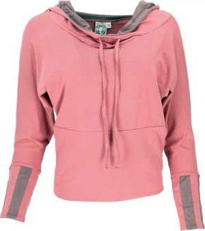 Guru-Shop Longsleeve Hoodie aus Bio-Baumwolle, talliertes..