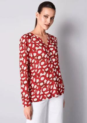 Alba Moda Schlupfbluse Bluse mit grafischem