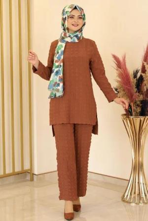 fashionshowcase Hosenanzug Sommerlicher Damen Longtunika-Anzug -