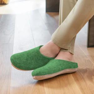 naturling Herren Filz Pantoffel Hausschuh (mit