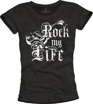 MAKAYA T-Shirt Rockige Damen Tops Musik