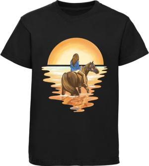 MyDesign24 Print-Shirt bedrucktes Mädchen T-Shirt Pferd