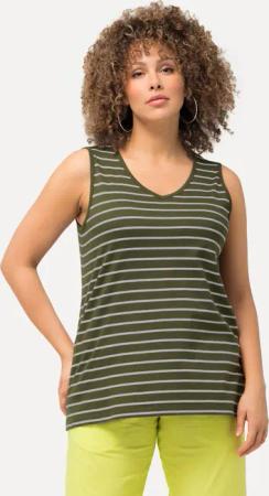 Ulla Popken Longtop Top 2er-Pack Ringel/uni