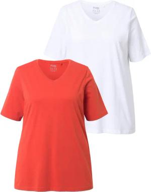 Ulla Popken T-Shirt T-Shirts 2er-Pack V-Ausschnitt