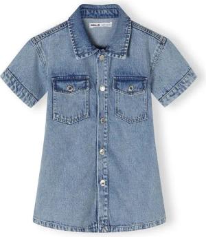 MINOTI Jeanskleid Hemdkleid mit kurzen Ärmeln