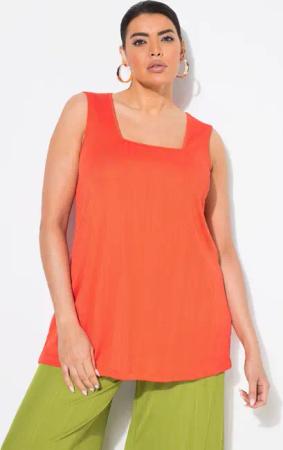 Ulla Popken Longtop Top Rippjersey A-Linie