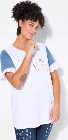MIAMODA T-Shirt T-Shirt A-Linie farbiger Web-Halbarm