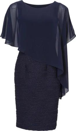 SWING Minikleid Cocktailkleid mit Überwurf -