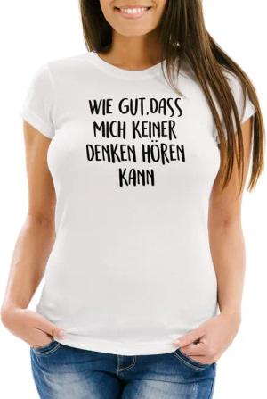 MoonWorks Print-Shirt Damen T-Shirt Spruch wie