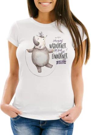 MoonWorks Print-Shirt Damen T-Shirt Ich mag