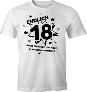 MoonWorks Print-Shirt Herren T-Shirt Endlich 18