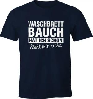 MoonWorks Print-Shirt Lustiges Herren T-Shirt Waschbrettbauch