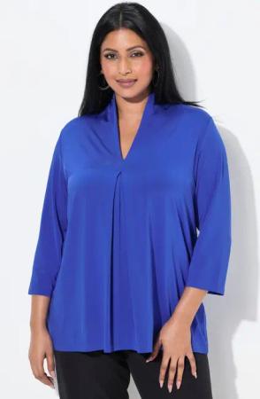 Ulla Popken T-Shirt Slinkyshirt A-Linie Kelchkragen