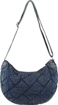 ITALYSHOP24 Schultertasche Damen Jeans Tasche Shopper