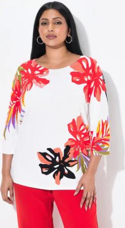 Ulla Popken Strickpullover Pullover Pailletten Rundhals