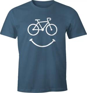 MoonWorks Print-Shirt Fahrrad Herren T-Shirt Smile
