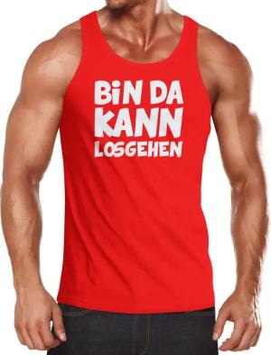 MoonWorks Tanktop Herren Tanktop Spruch Bin