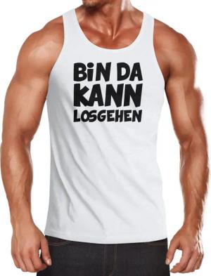 MoonWorks Tanktop Herren Tanktop Spruch Bin