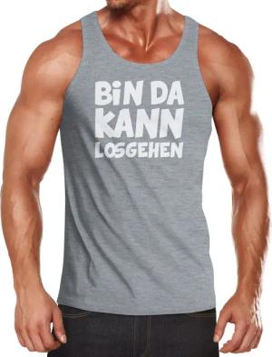 MoonWorks Tanktop Herren Tanktop Spruch Bin