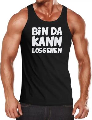 MoonWorks Tanktop Herren Tanktop Spruch Bin