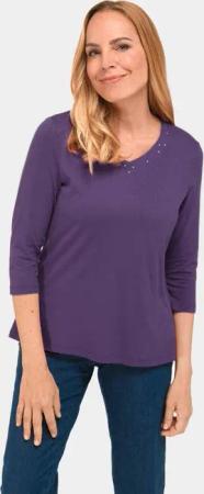 GOLDNER 3/4-Arm-Shirt T-Shirt mit charmantem Ausschnitt
