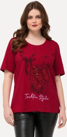Ulla Popken T-Shirt T-Shirt Hirsch Pailletten