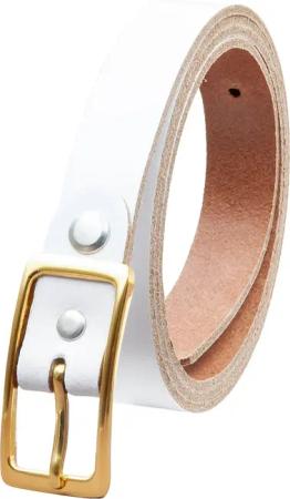 COLOGNEBELT Ledergürtel OM12-SL-Weiss MADE IN GERMANY,
