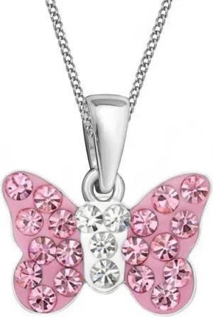 Goldene Hufeisen Kette mit Anhänger Schmetterling