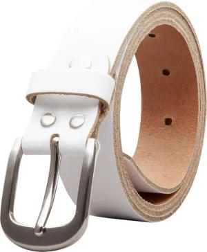 COLOGNEBELT Ledergürtel OM323-SL-Weiss MADE IN GERMANY,